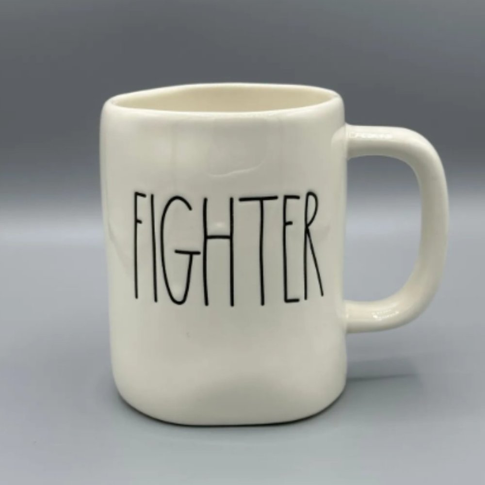 Rae Dunn Fighter White Mug